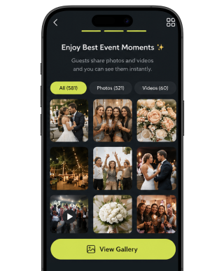 View Gallery screen mobile mockup