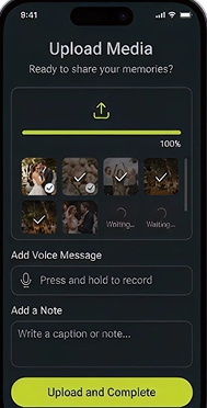 Upload Interface mobile mockup